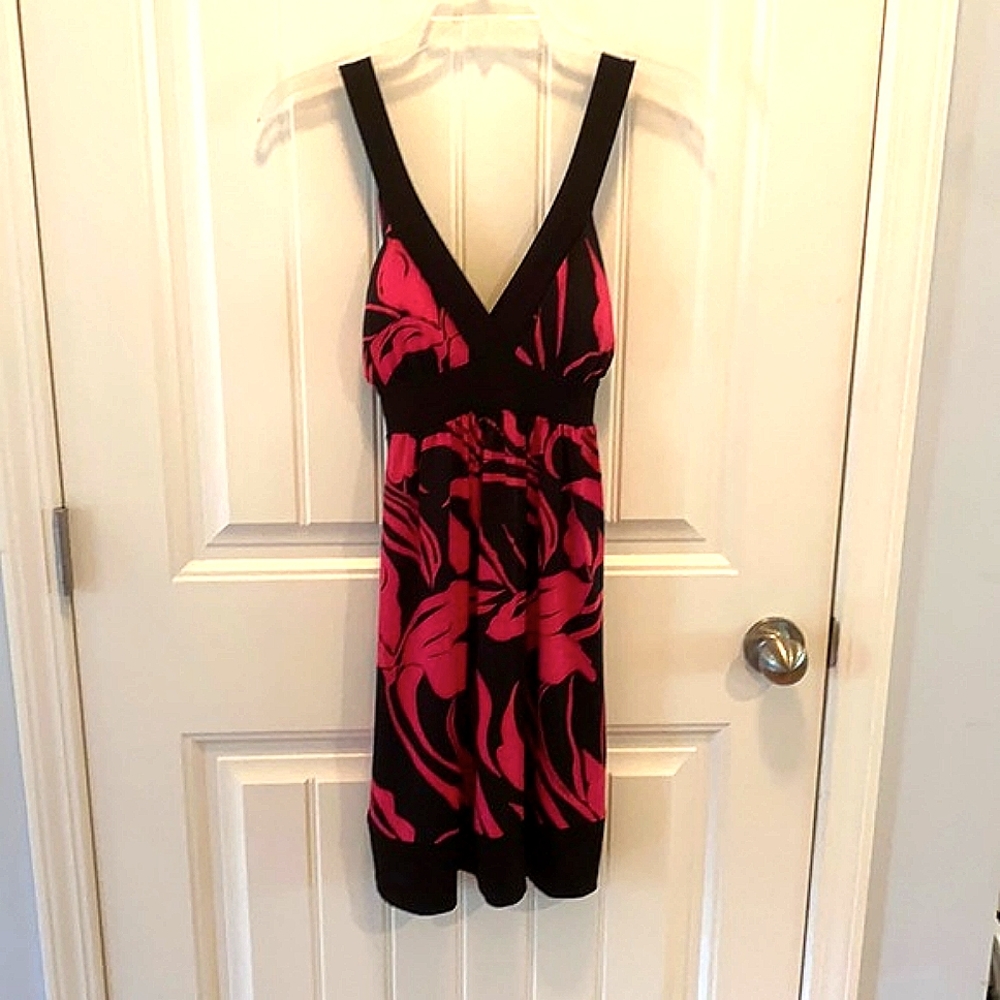 Forever 21 Hot Pink and Black Dress - Small